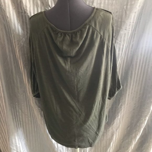 Lena Women's Short Sleave Rhinestone Blouse - Picture 3 of 6